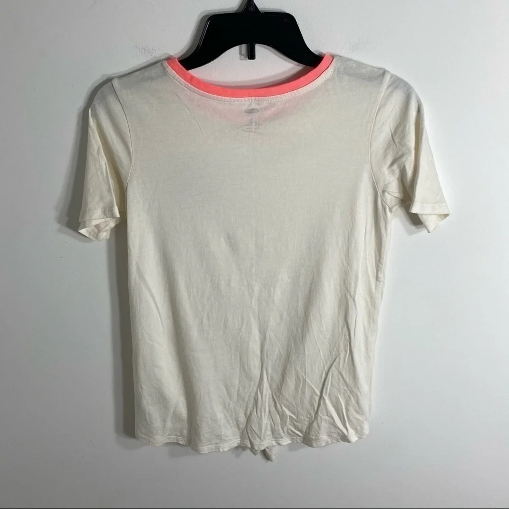 Old Navy Rainbow Heart Tie Off Shirt Girls Large